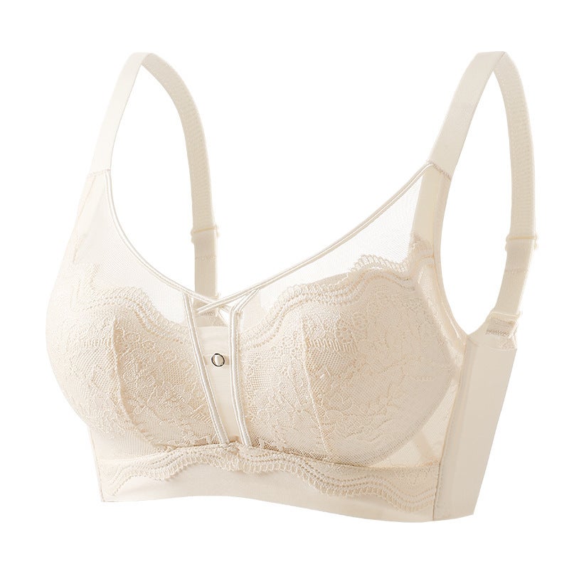 Paper Cup Hole Cup Big Breasts Slimming Underwear No Rims Push-Up Anti-Sagging Breast Reduction Comfortable Adjustable Bra - Image 1